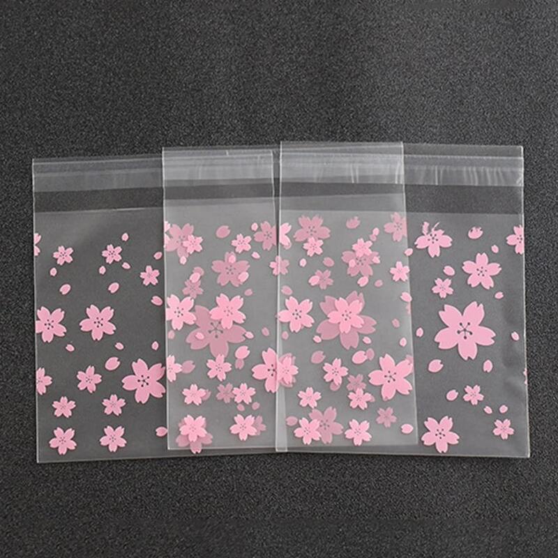 

100pcs Flower Print Packaging Bag, Multicolor