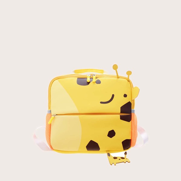 

Girls Giraffe Design Backpack, Yellow