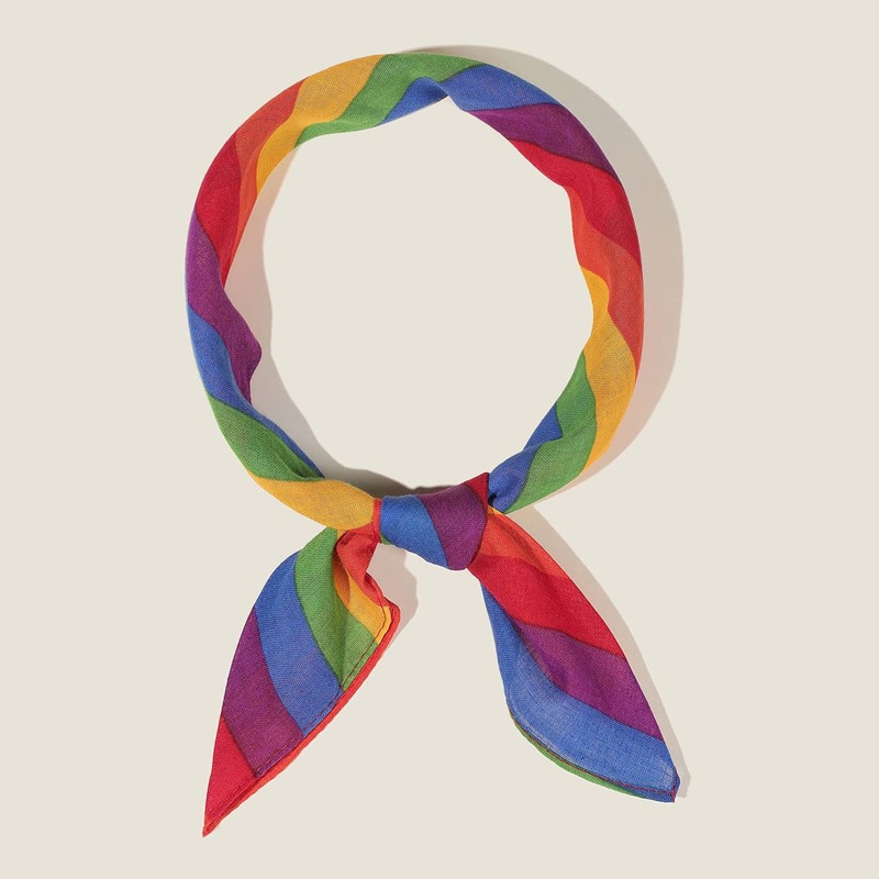 

LGBT Rainbow Stripe Bandana, Multicolor