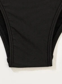 Crisscross Wrap Push Up Bikini - Black - View 7