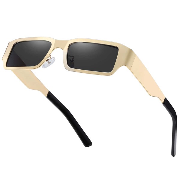 

Men Square Frame Sunglasses, Gold