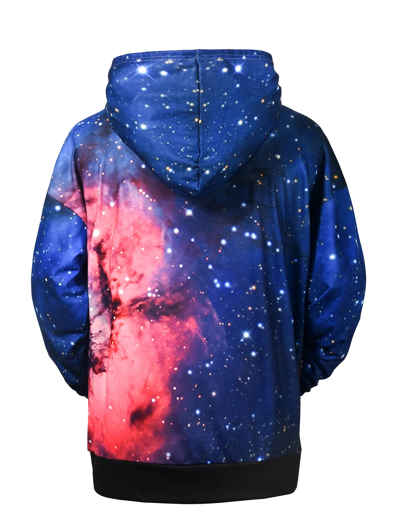 Manfinity Men Galaxy Print Drawstring Hoodie - Multicolor - View 2