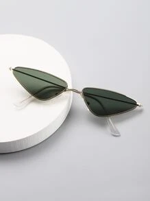 Men Cat Eye Fashion Glasses - Dark Green - View 1
