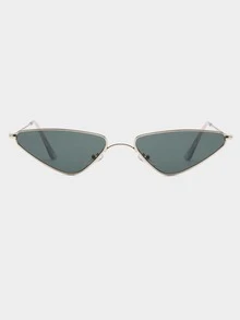 Men Cat Eye Fashion Glasses - Dark Green - View 3