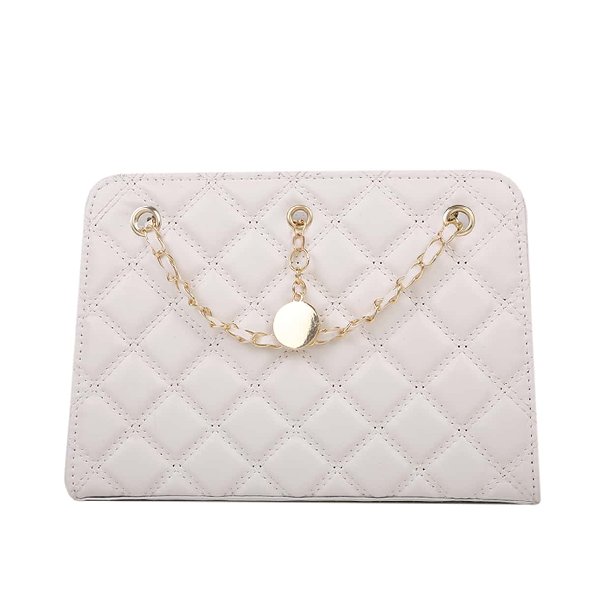 

Quilted Shoulder Bag, Beige