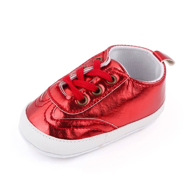 

Baby Girls Minimalist Lace Up Front Sneakers, Red