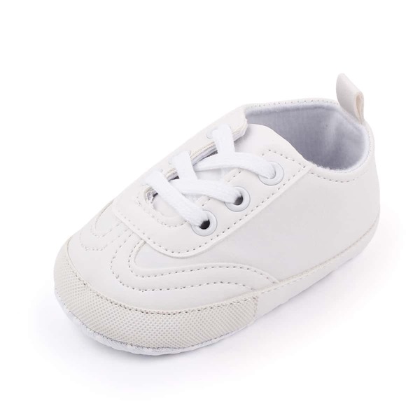 

Baby Girls Minimalist Lace Up Front Sneakers, White