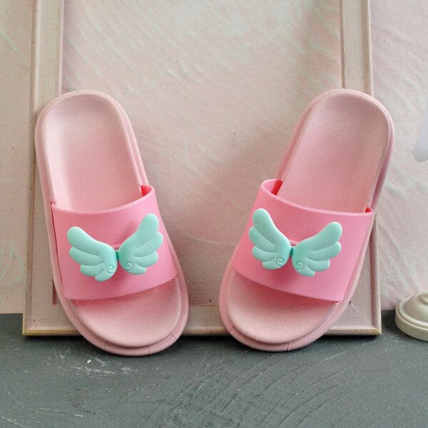 

Toddler Girls Wing Decor Slippers, Pink