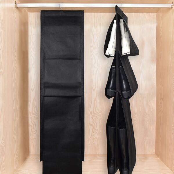 

1pc Double-sided Boots Hanging Storage Bag, Black