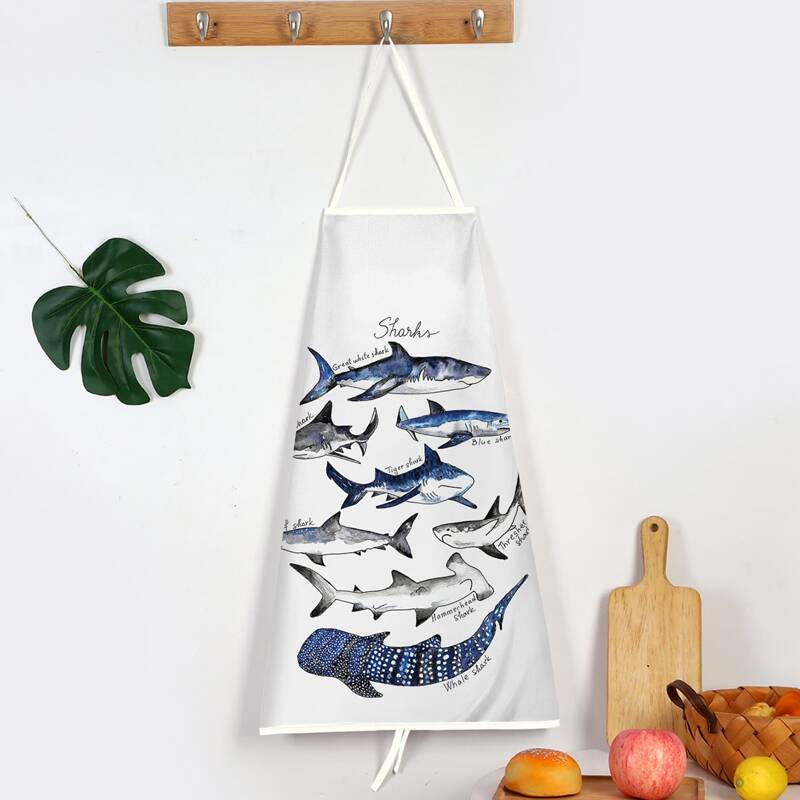 

Fish Print Apron, Multicolor
