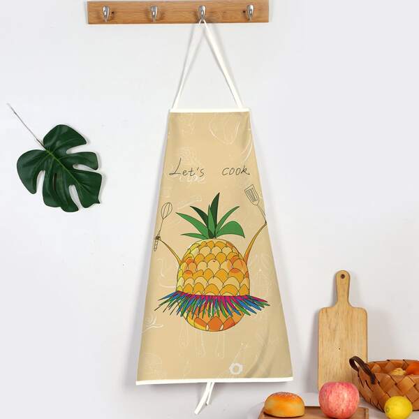 

Pineapple Print Apron, Multicolor