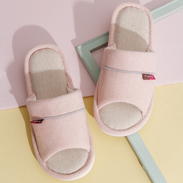

Two Tone Bedroom Slippers, Pink