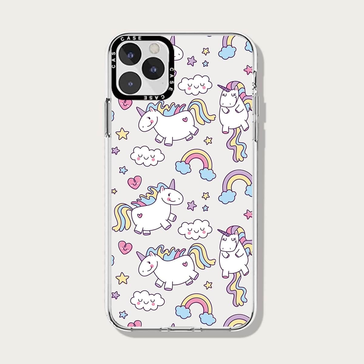 

Cartoon Unicorn Phone Case, Multicolor