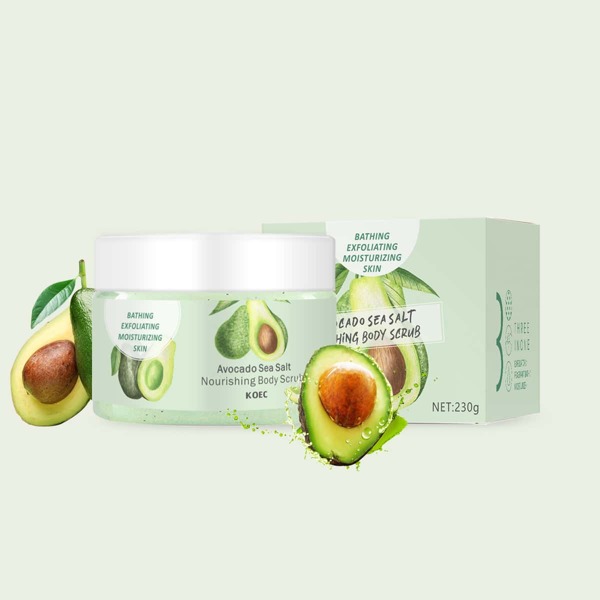

Avocado Sea Salt Nourishing Body Scrub, Green