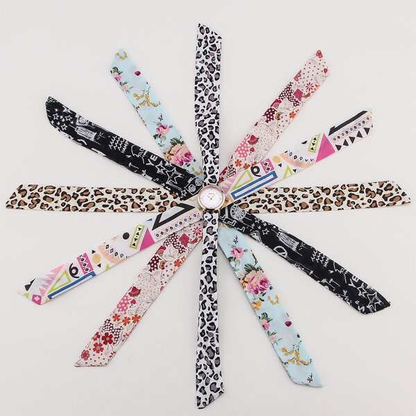 

1pc Leopard Strap Quartz Watch & 5pcs Watchband