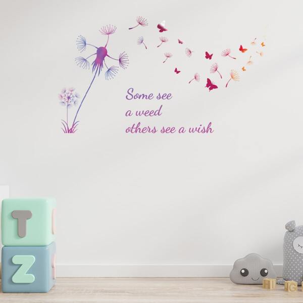 

3sheets Dandelion Print Wall Sticker, Multicolor
