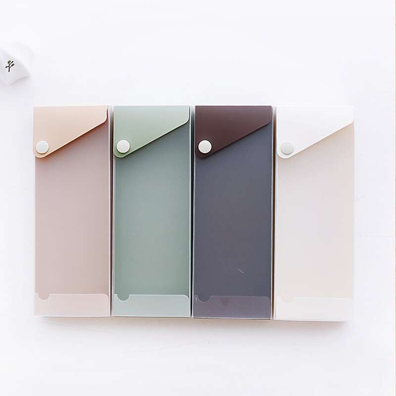 

1pc Plain Random Pencil Case, Multicolor