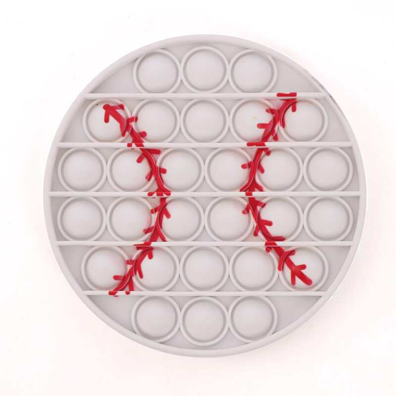 

Baseball Pattern Push Pop Bubble, Multicolor