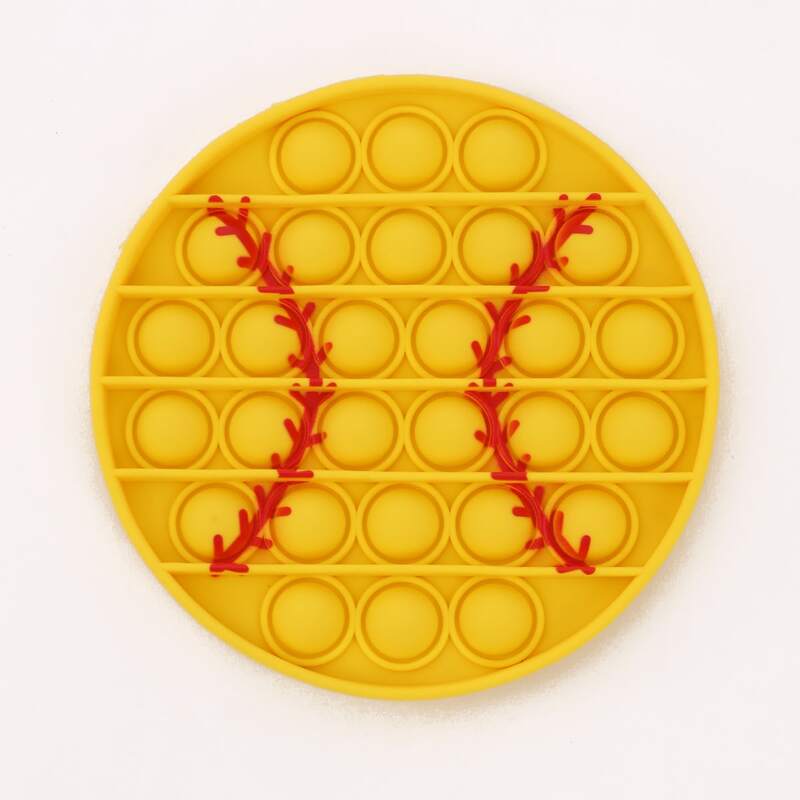 

Baseball Pattern Push Pop Bubble, Multicolor