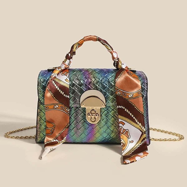 

Ombre Twist Lock Satchel Bag, Multicolor