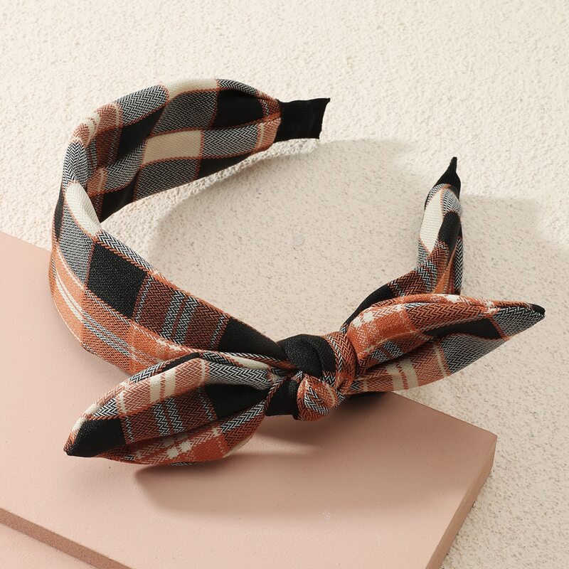 

Plaid Bow Decor Headband, Multicolor