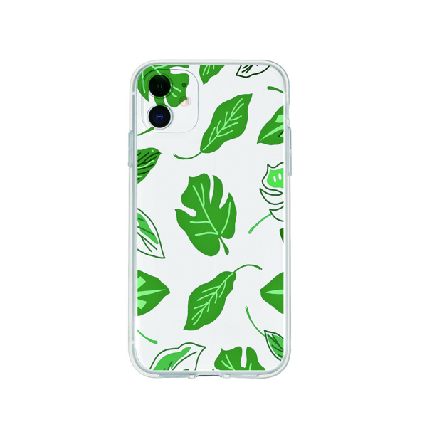 

Leaf Pattern Clear Phone Case