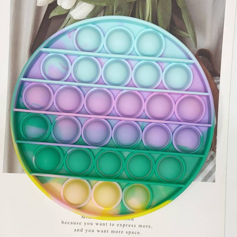 

1pc Round Shaped Push Bubble Toy, Multicolor