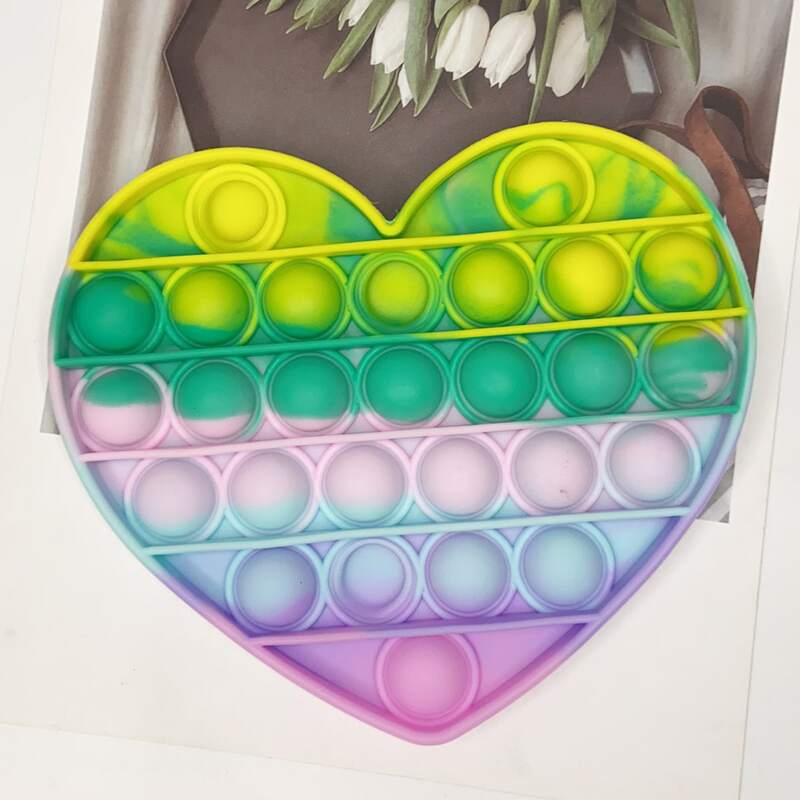 

1pc Heart Push Pop Bubble, Multicolor