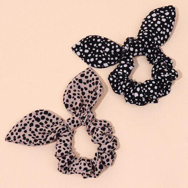 

2pcs Polka Dot Scrunchie, Multicolor