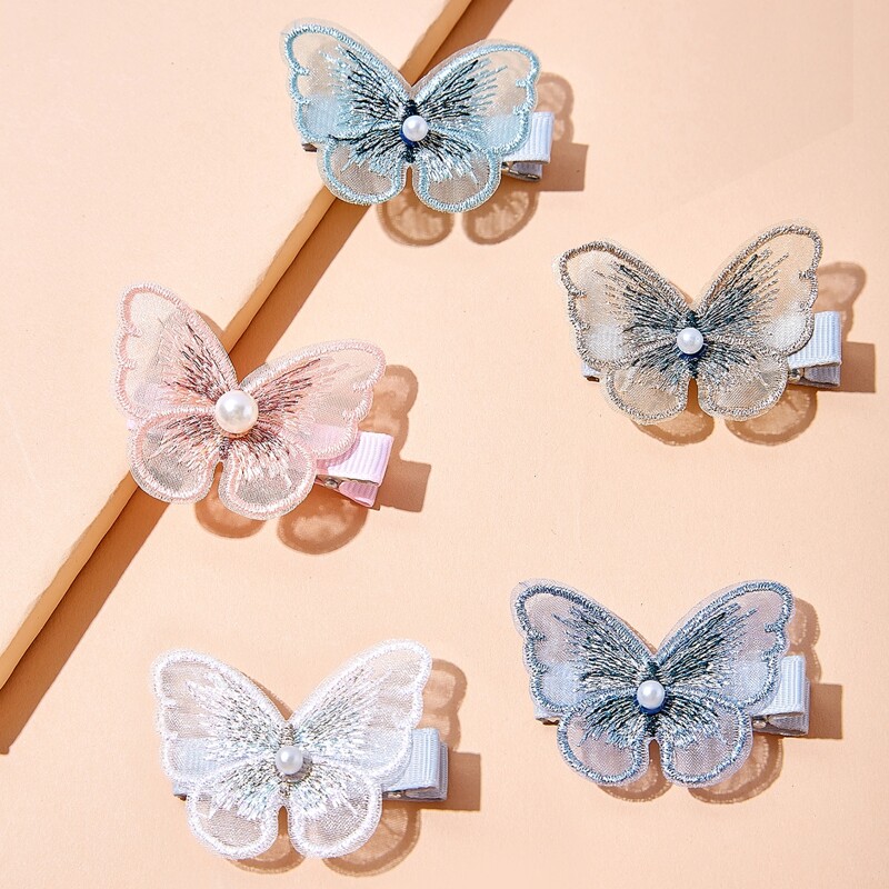 

5pcs Butterfly Decor Hair Clip, Multicolor