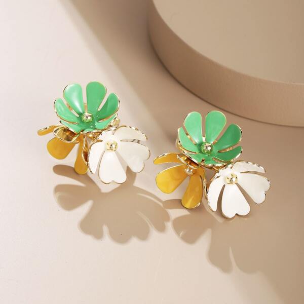 

Flower Decor Earrings, Multicolor
