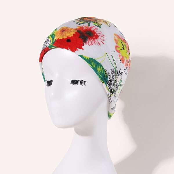 

Flower Print Multi-purpose Hat, Multicolor