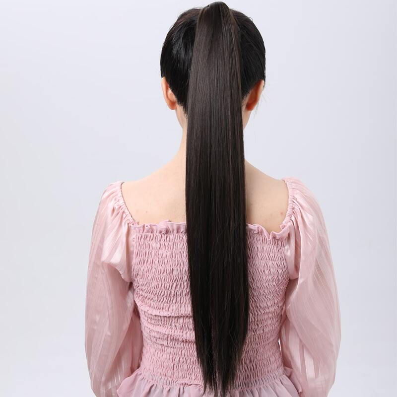 

Long Straight Ponytail Extension With Claw, Black