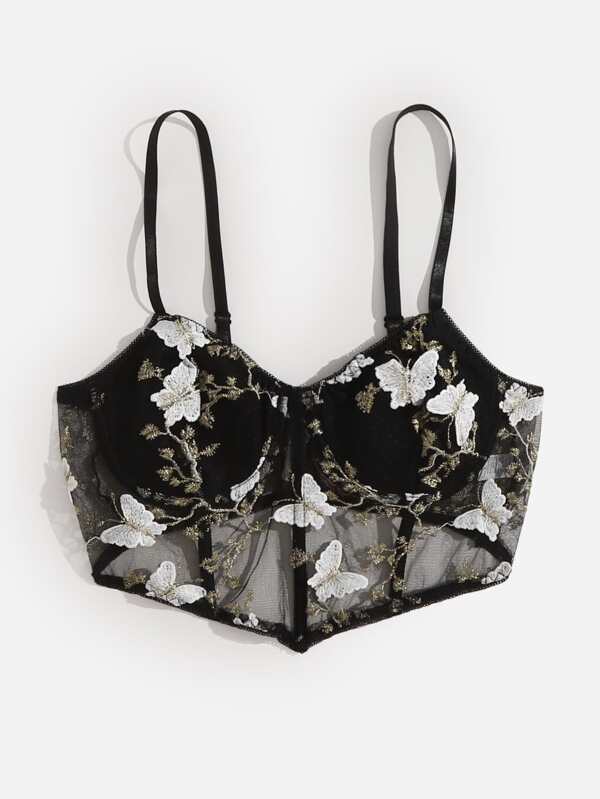 Is That The New Butterfly Embroidery Crop Cami ?? ROMWE USA