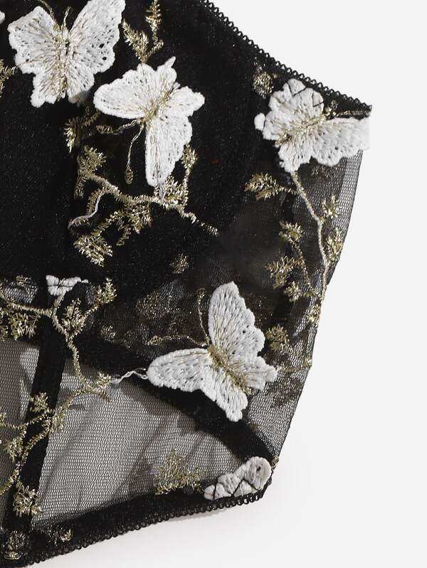 Is That The New Butterfly Embroidery Crop Cami ?? ROMWE USA