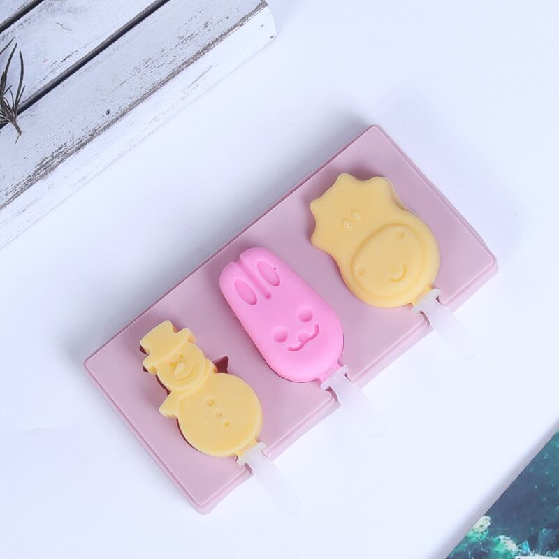 

1pc Cartoon Design Ice Cream Mold, Pink