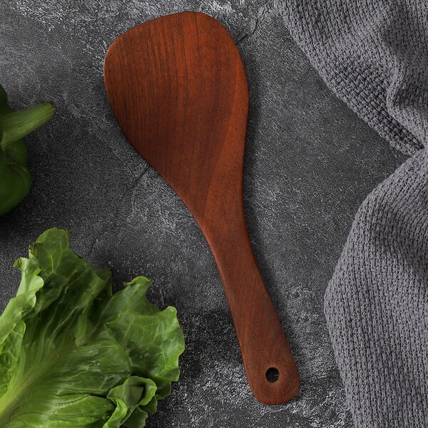 

1pc Wooden Cooking Spoon, Coffee brown