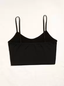 SHEIN MOOSTA Skeleton Print Crop Cami Top Graphic Tees Women Tops - Black - View 2