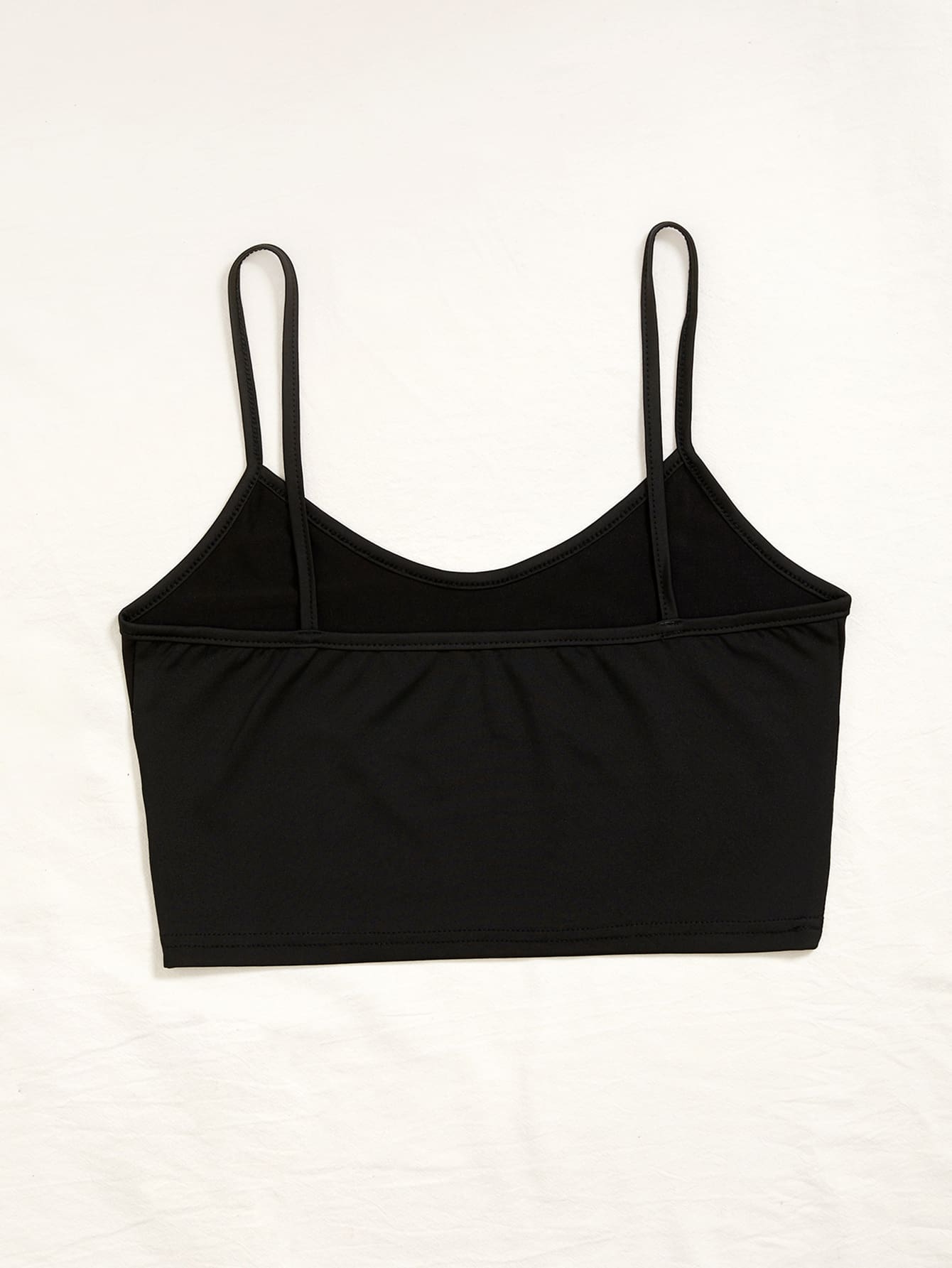 SHEIN MOOSTA Skeleton Print Crop Cami Top Graphic Tees Women Tops - Black - View 2