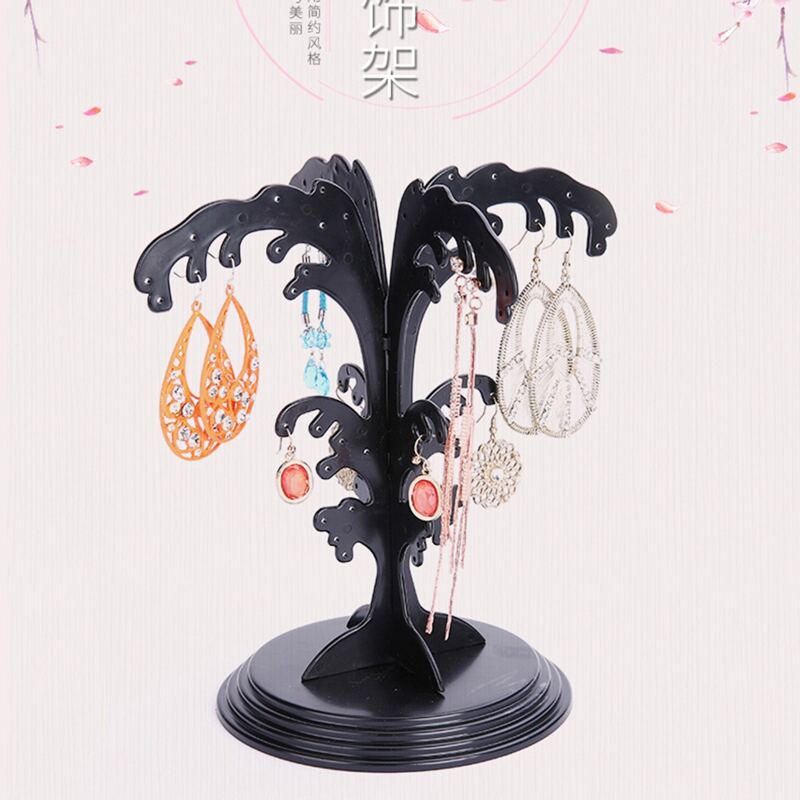 

1pc Tree Shaped Jewelry Display Rack, Black