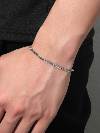 1入組男士不銹鋼極簡手環