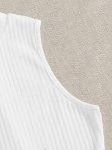 Muchica 4 piezas top tank tejido de canalé de cuello alto - Multicolor - Ver 3