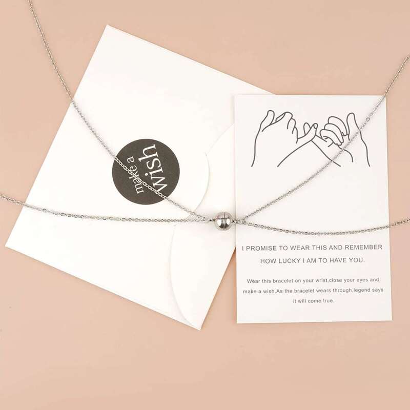 

2pcs Magnetic Chain Necklace, Silver