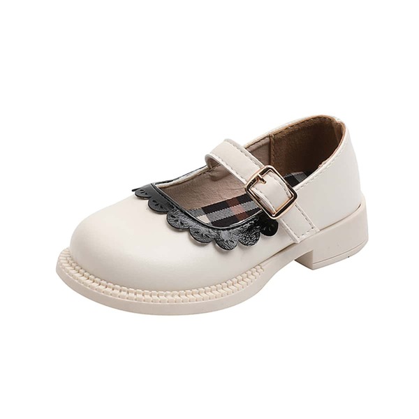 

Girls Heart Applique Mary Janes, White