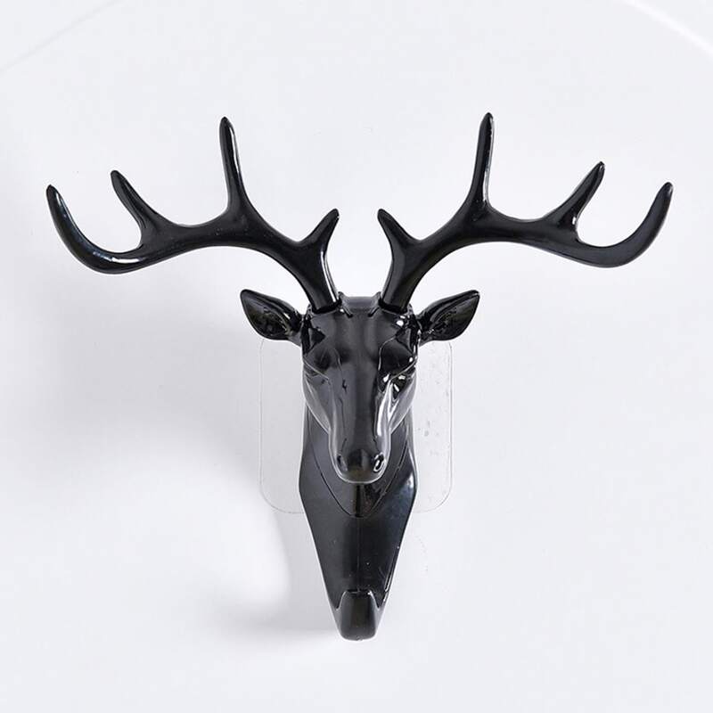 

1pc Elk Wall Hook, Black