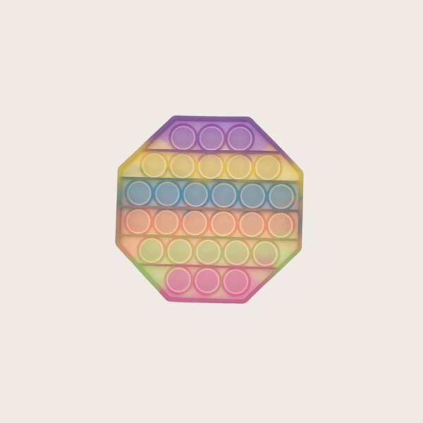 

1pc Octagon Luminous Push Pop Bubble, Multicolor