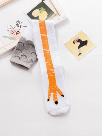 卡通圖案過膝襪