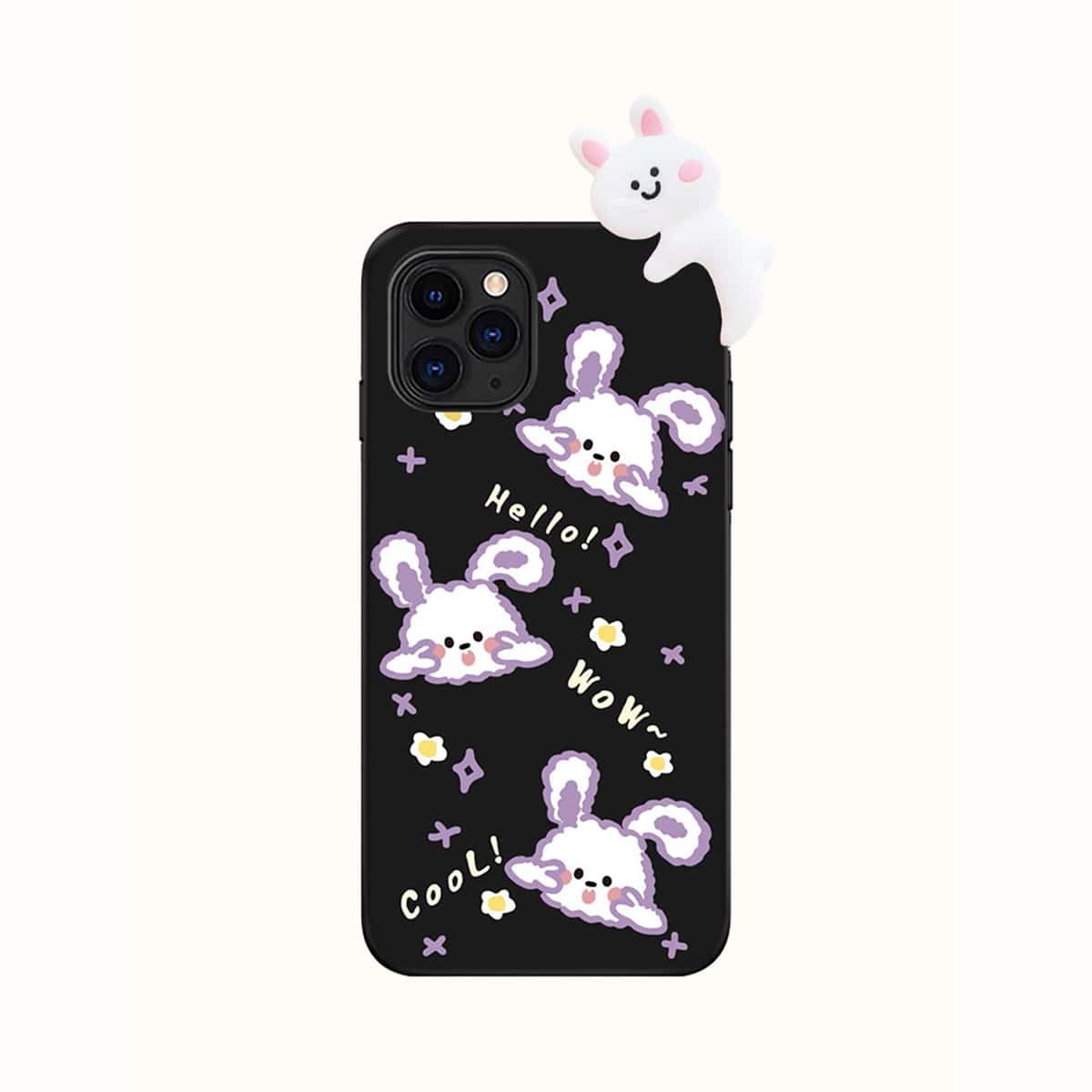 

Cartoon Rabbit Phone Case, Clear