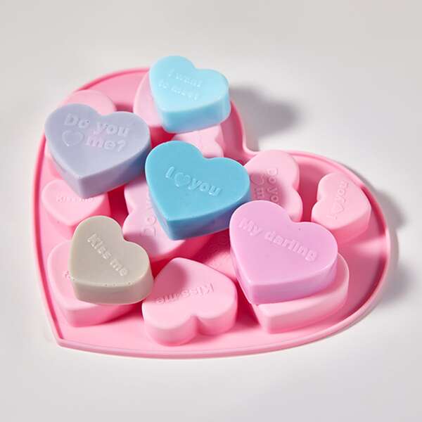 

1pc Heart Chocolate Mold, Pink
