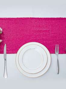 1 tấm khăn trải bàn lấp lánh, phù hợp cho nhiều dịp. - Màu Hồng Tươi - Xem 3